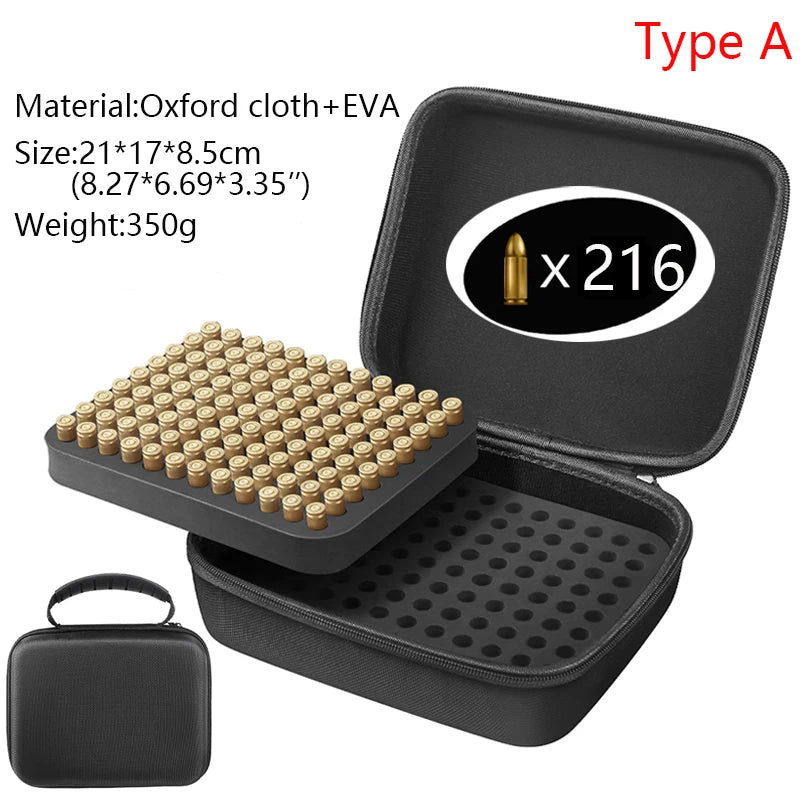 AIRSSON 9mm Ammunition Box – 50/99/216 Round Ammo Storage Case for Hunting & Shooting