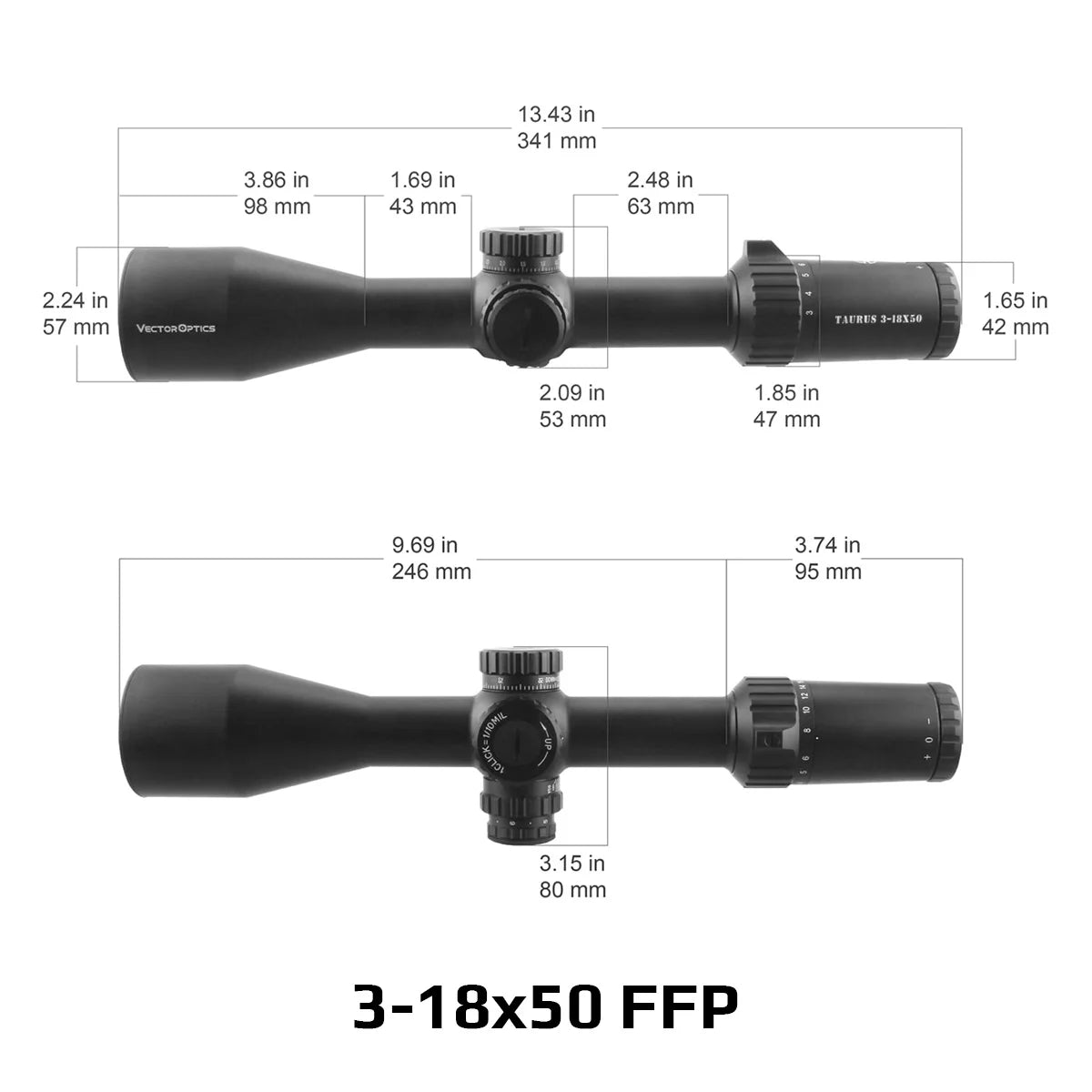 VECTOR OPTICS Tauron FFP Riflescope – Diamond Clear Image for Hunting & Competition