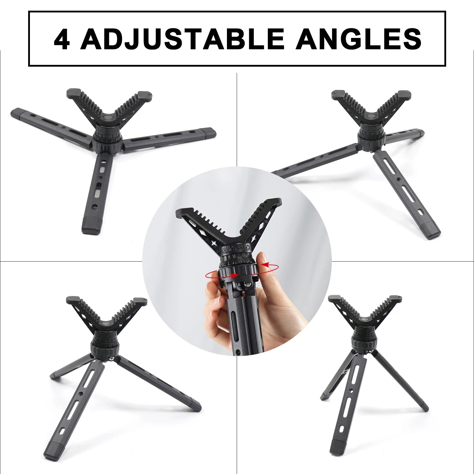 HUNTPAL Mini Adjustable Tripod – Portable V Yoke Shooting Rest for Outdoor Hunting