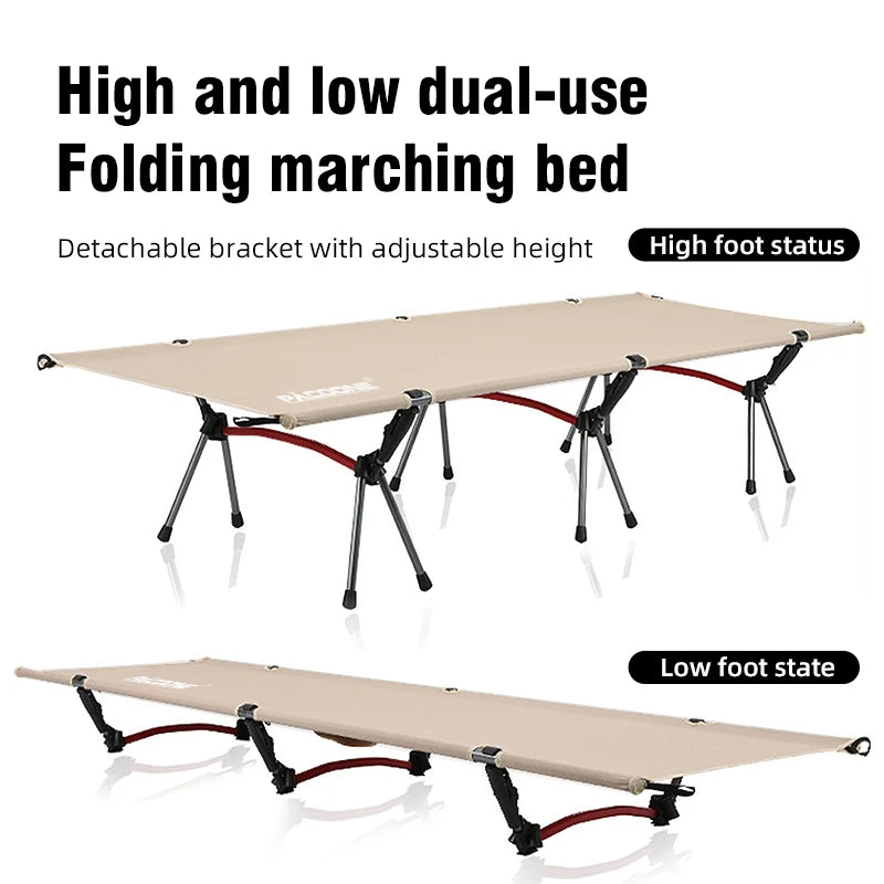 PACOONE Folding Camping Cot Portable Outdoor Bed for Adults and Kids