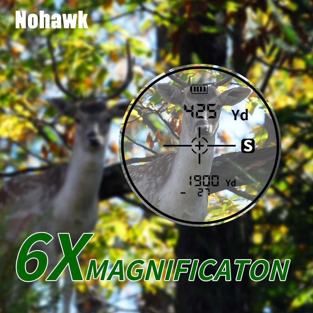 NOHAWK Hunting Laser Rangefinder – 1000m Range with Target Acquisition Technology
