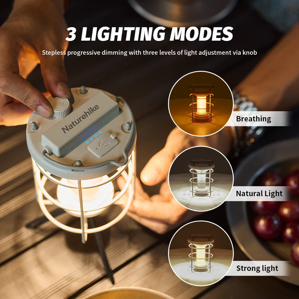 NATUREHIKE Outdoor Camping Lamp – Portable Waterproof Tent Light