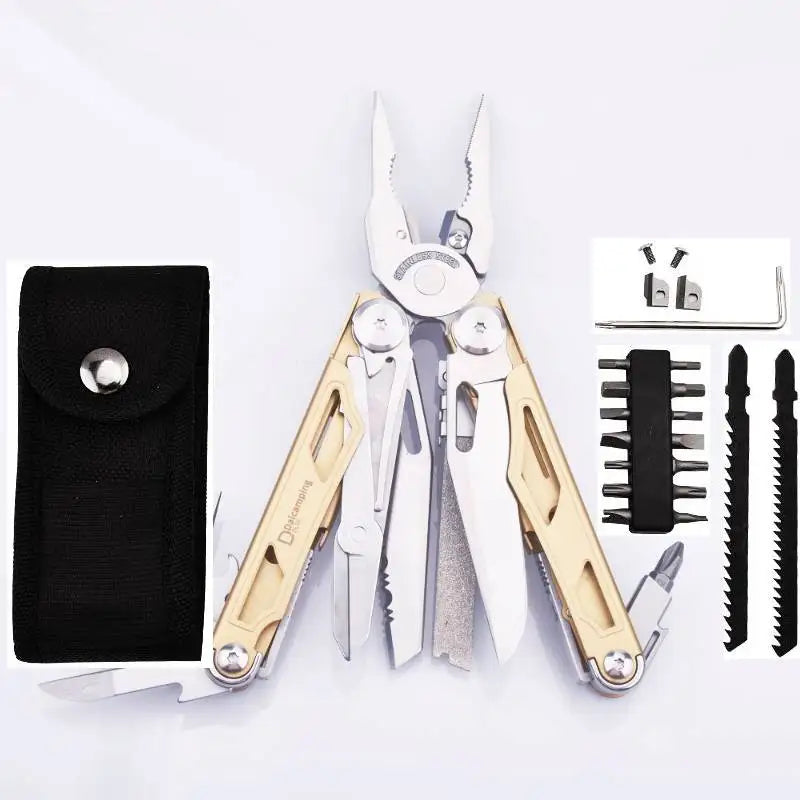 DAICAMPING DL30 Replaceable Part Knife Multi-Tool with Pliers, Scissors, and Survival Gear