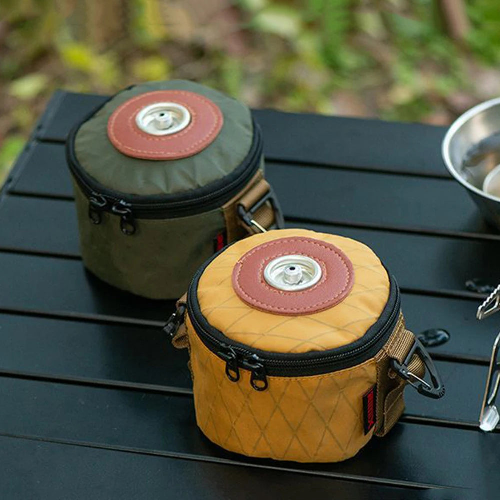 SHUNMAII Camping Gas Can Protective Cover – Cotton Linen Fuel Cylinder Storage Sleeve