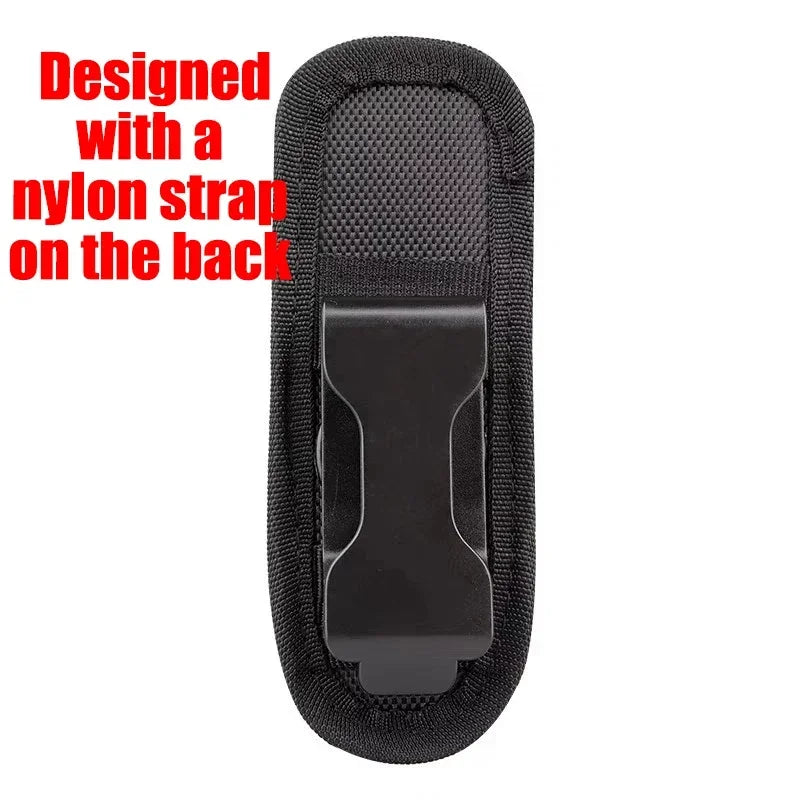 Durable Nylon Flashlight Pouch with 360° Rotary Belt Clip