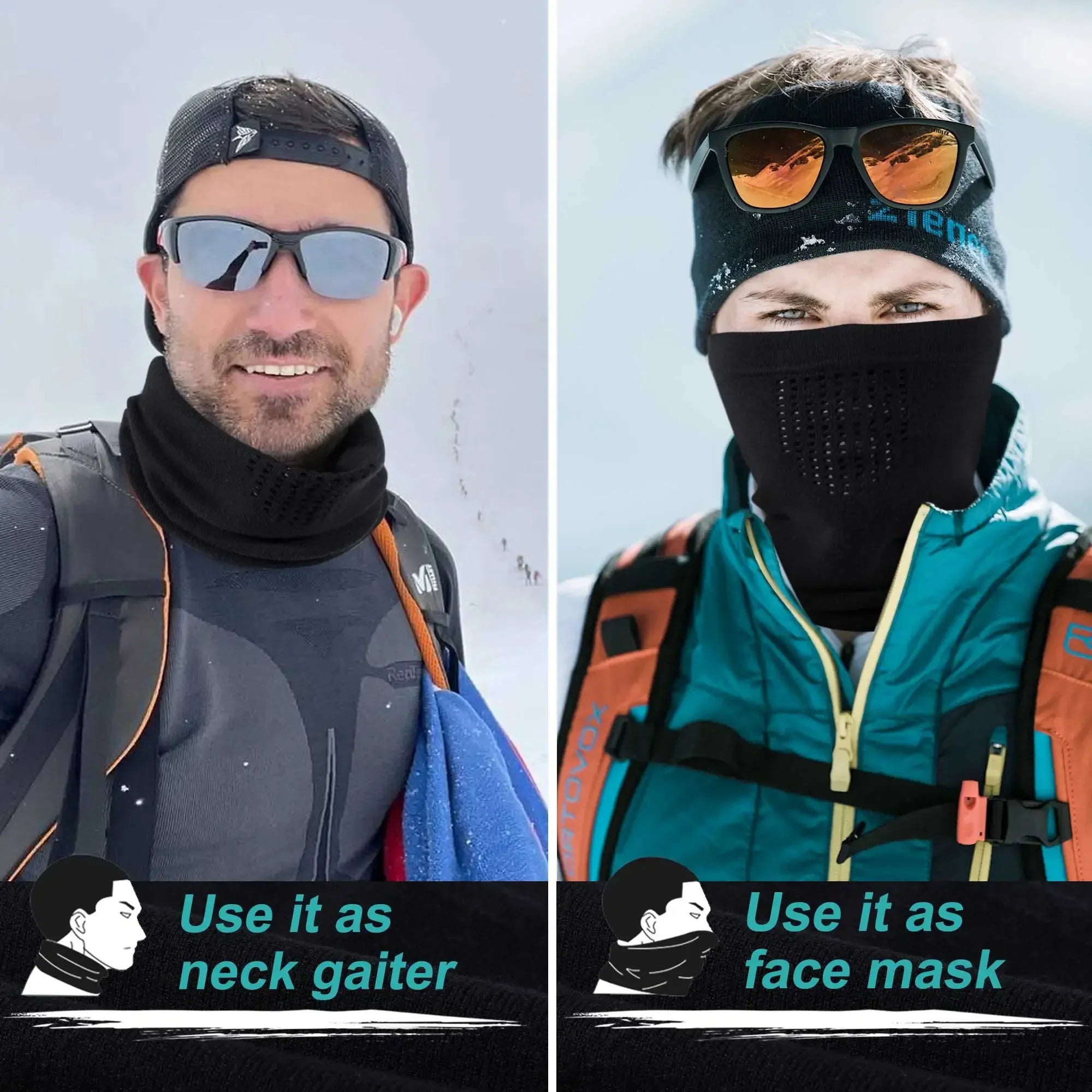GUMAO Winter Thermal Bandana Scarf – Windproof Neck Warmer for Outdoor Sports