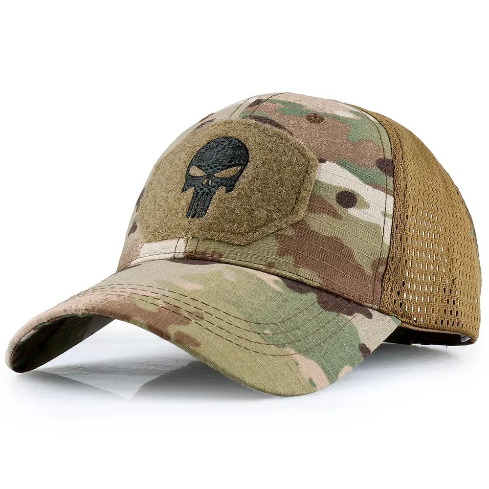 GUMAO Tactical Camouflage Baseball Cap Adjustable Mesh Hat