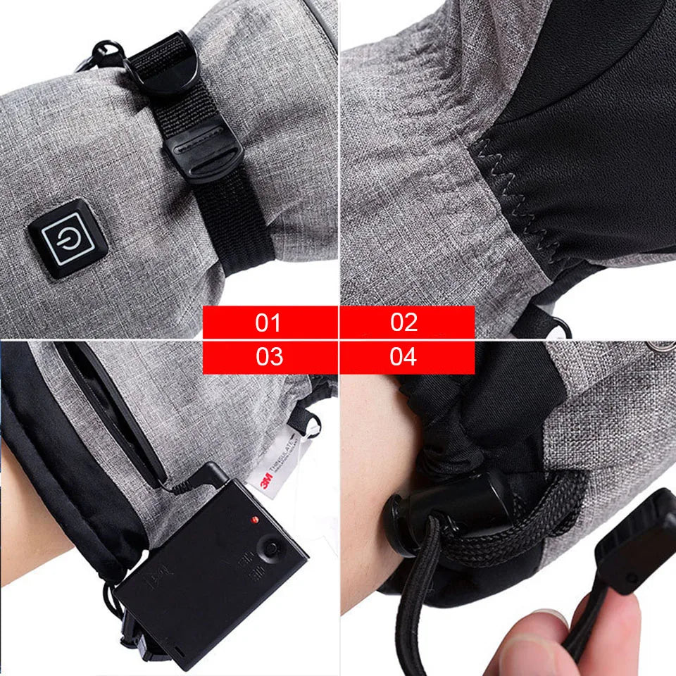 Winter Heated Gloves – Waterproof Electric Thermal Gloves for Outdoor Sports