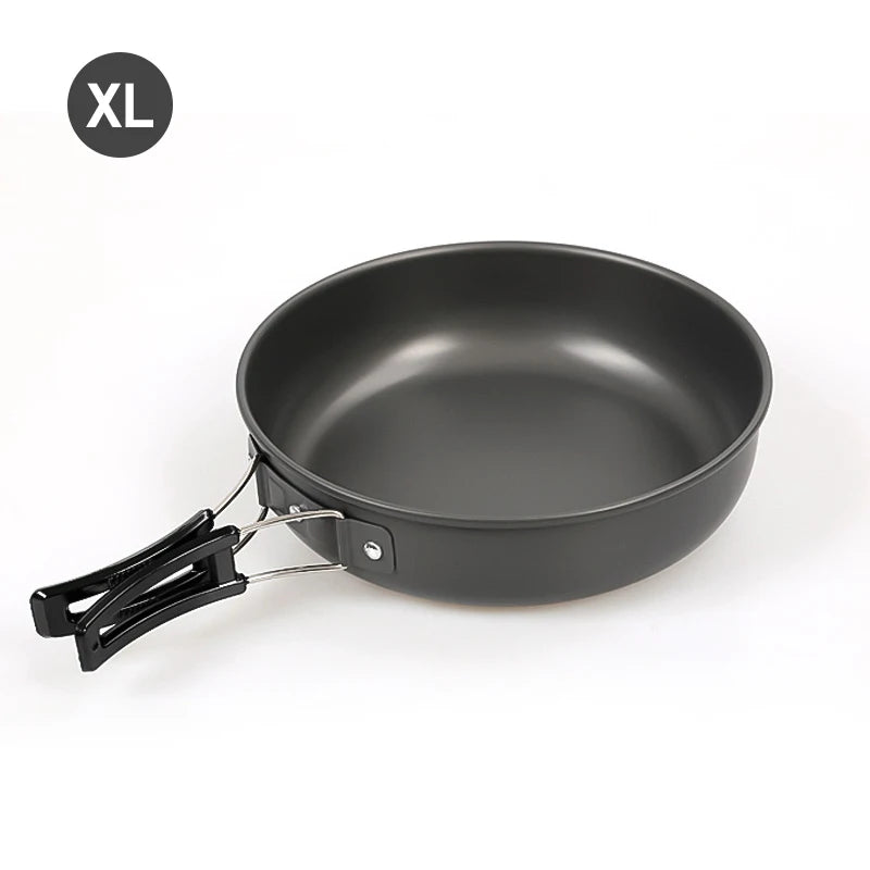 WESTTUNE Camping Frying Pan – Lightweight Aluminium Cookware with Foldable Handle