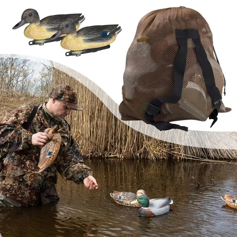 Lightweight Mesh Duck Decoy Bag – Adjustable Strap Hunting Backpack With Adjustable Straps