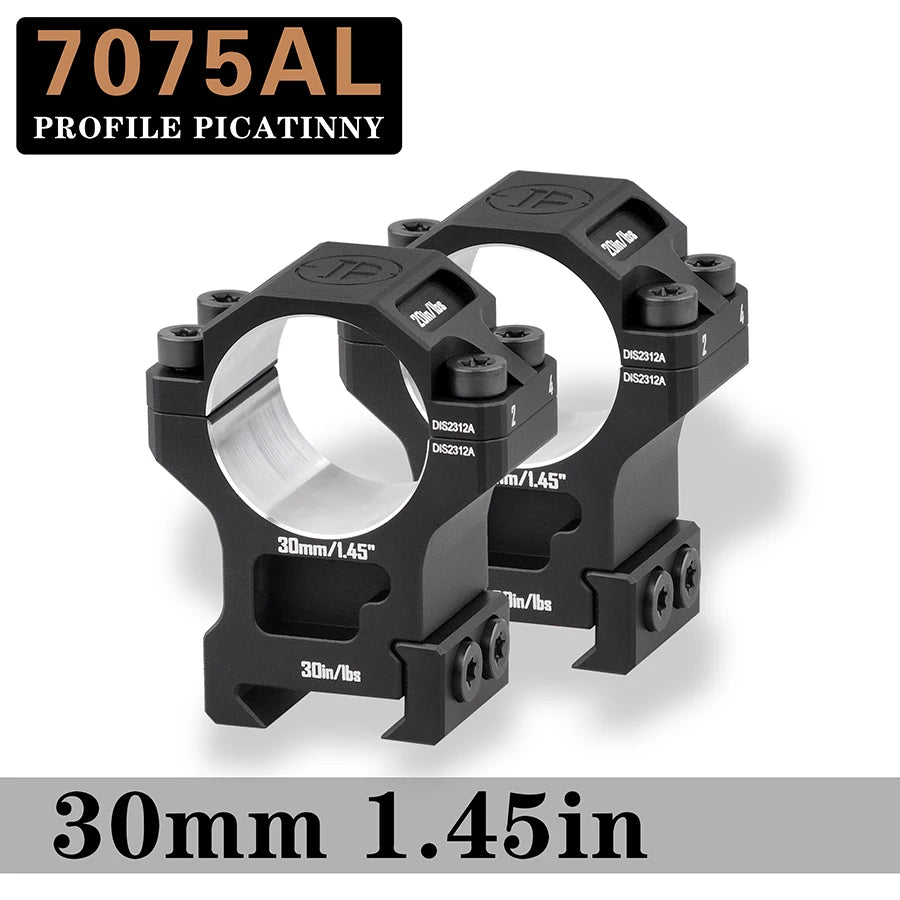 DISCOVERYOPT 7075 Series Aluminium Scope Rings - Medium Profile 34mm Mount for Picatinny Rail