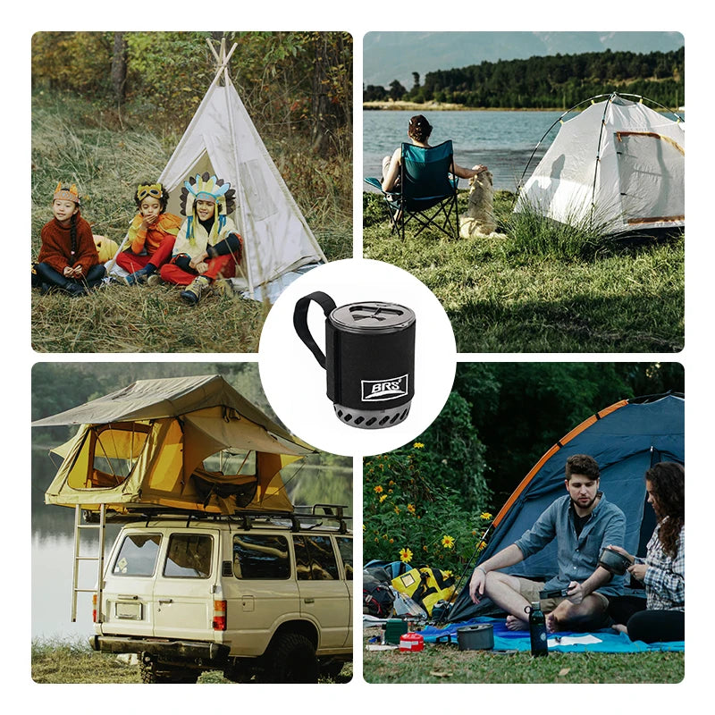 BRS BRS-61 Camping Integrated Heat Collecting Pot Burner Ultralight Stove