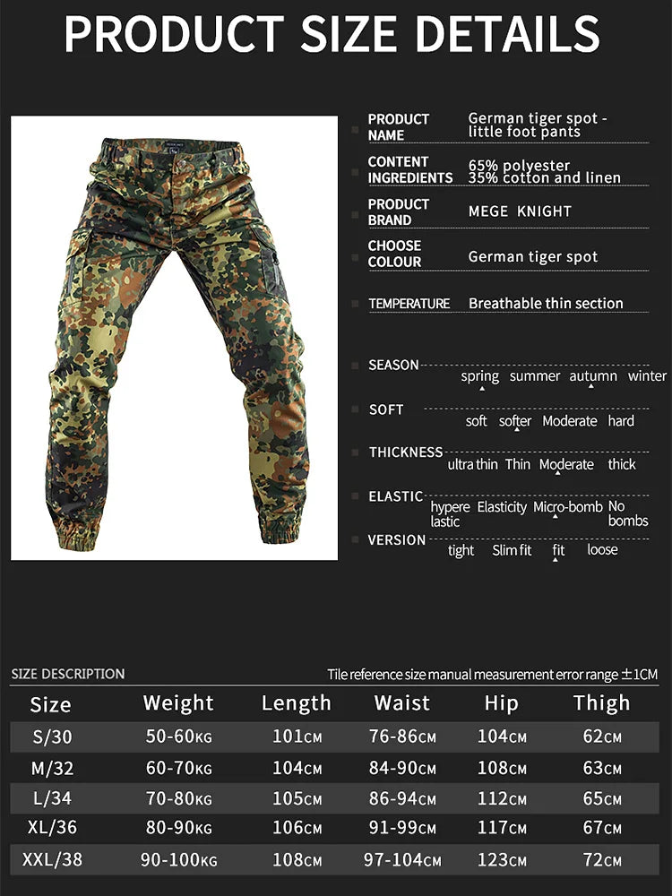 MEGE KNIGHT Cargo Jogger Pants - Spring & Autumn Hunting Trousers for NZ Expeditions