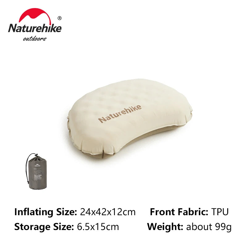 NATUREHIKE Feather Bone 2-in-1 Inflatable Foam Pillow Waterproof Camping Travel Cushion