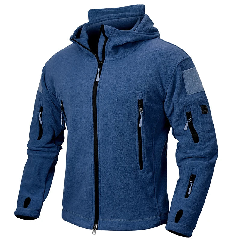 REFIRE GEAR Winter Tactical Fleece Jacket for Men – Warm Polar Outdoor Hoodie