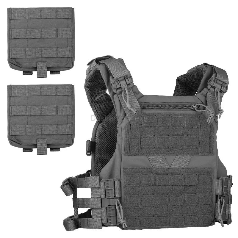 Outdoor Tactical Hunting Vest – K19 MOLLE Plate Carrier with Quick Release, Combat Training