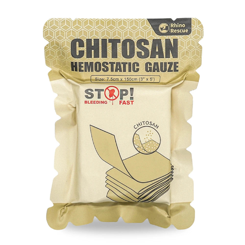 RHINO RESCUE Chitosan Hemostatic Gauze – Rapid Bleeding Control for Emergency Trauma Care