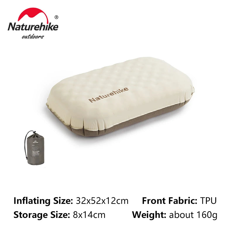 NATUREHIKE Feather Bone 2-in-1 Inflatable Foam Pillow Waterproof Camping Travel Cushion