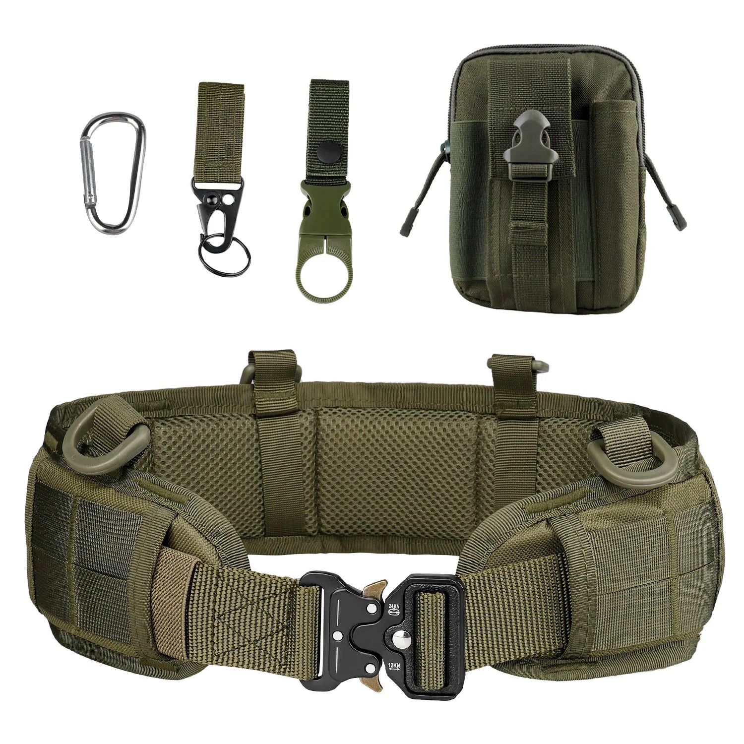 JSJM Tactical Belt Adjustable Padded Belt for Hunting and Outdoor Use