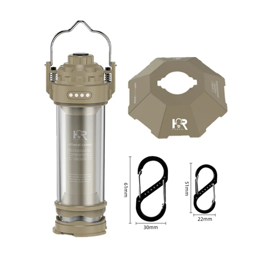 KRC CAMP Outdoor LED Camping Light – Portable Lantern with Tripod & USB Charging