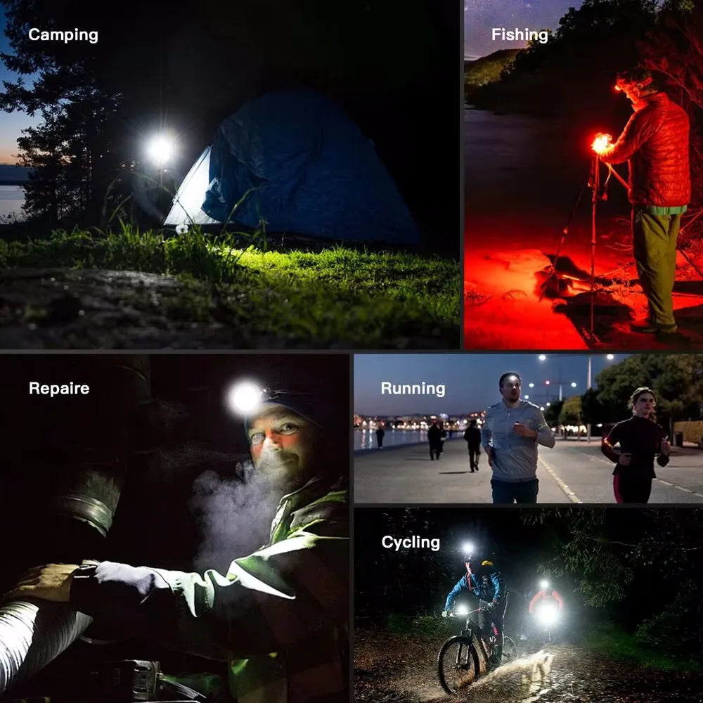 WURKKOS HD50 4000 Lumen USB-C Headlamp with White + Red Light and Magnetic Tail