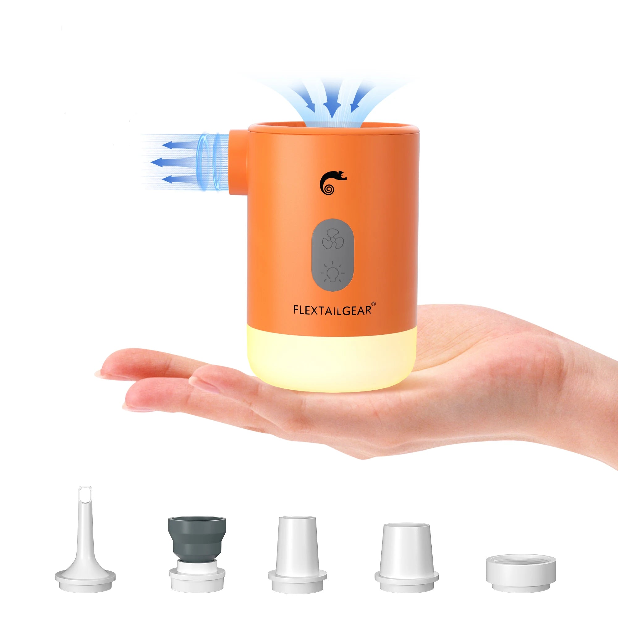 FLEXTAILGEAR Max Pump 2 Pro Portable Air Pump with Light and Power Bank