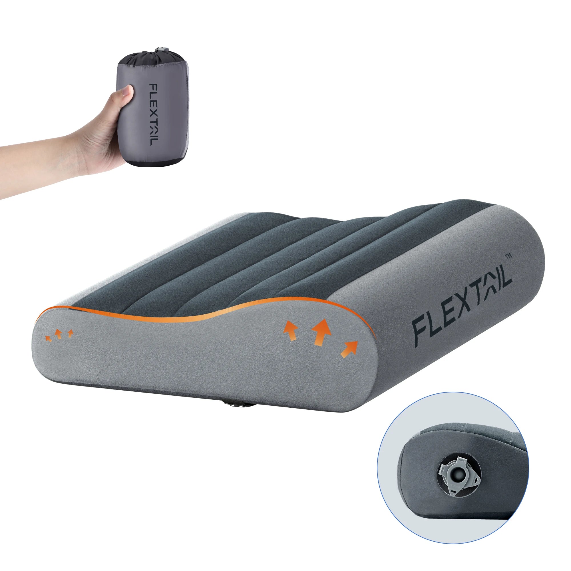 FLEXTAILGEAR ZERO PILLOW Ergonomic Inflatable Camping Pillow