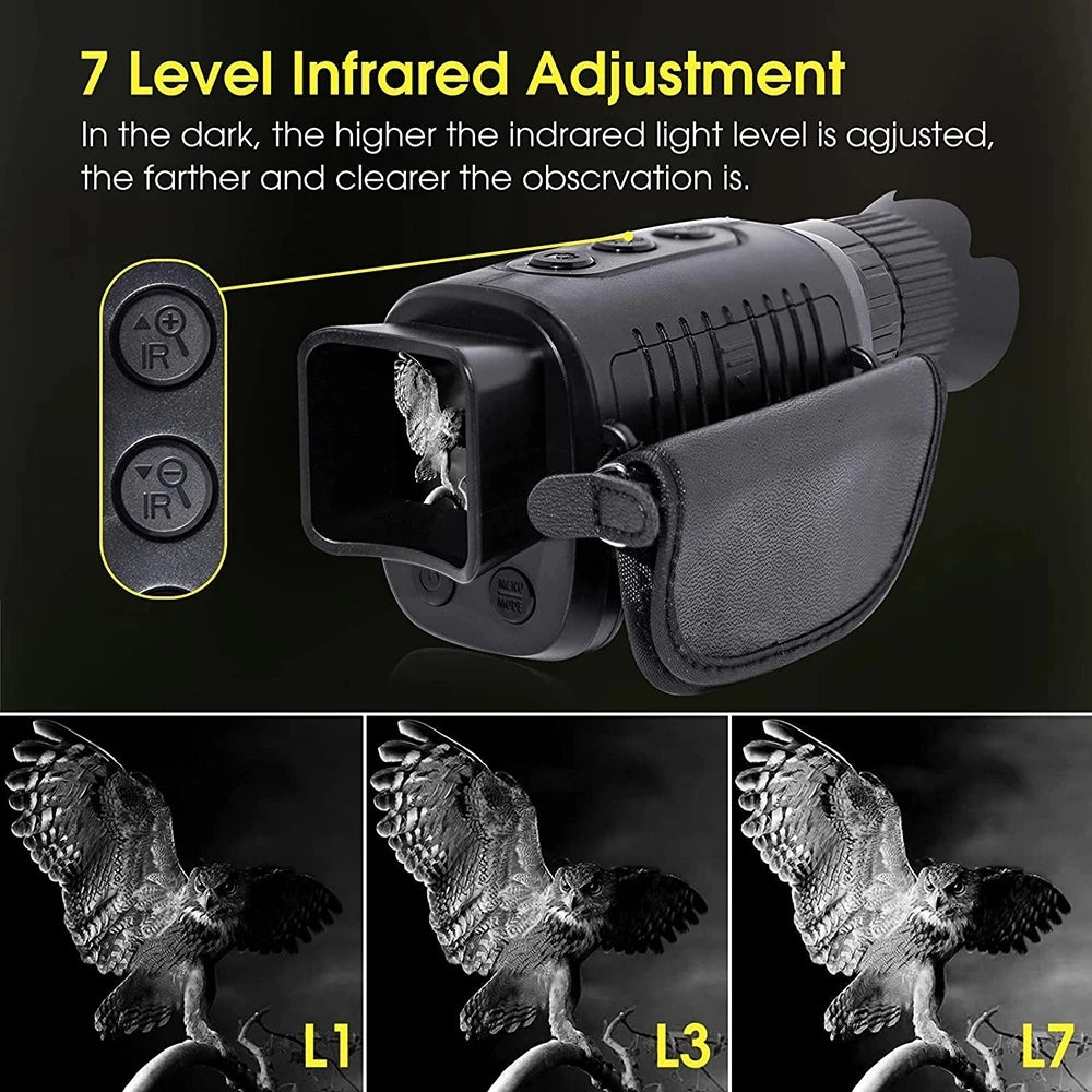 MITHRAS 1080P Night Vision Monocular – 5X Zoom, 300m Range for Hunting & Outdoors