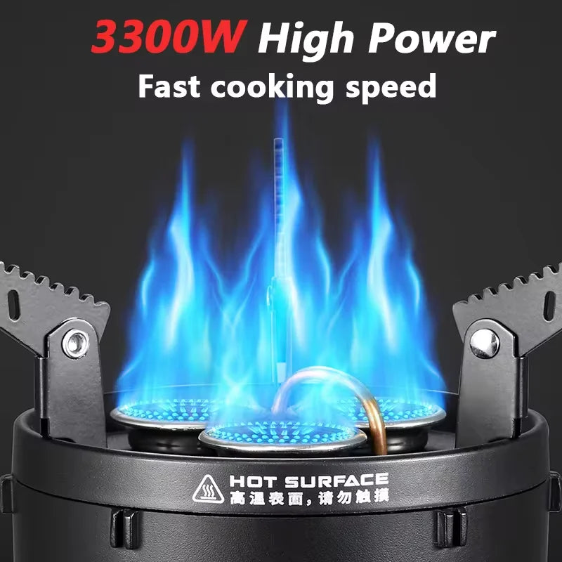 NATUREHIKE IGT Burner – Portable Three-Head Gas Stove for Camping & Outdoor Cooking