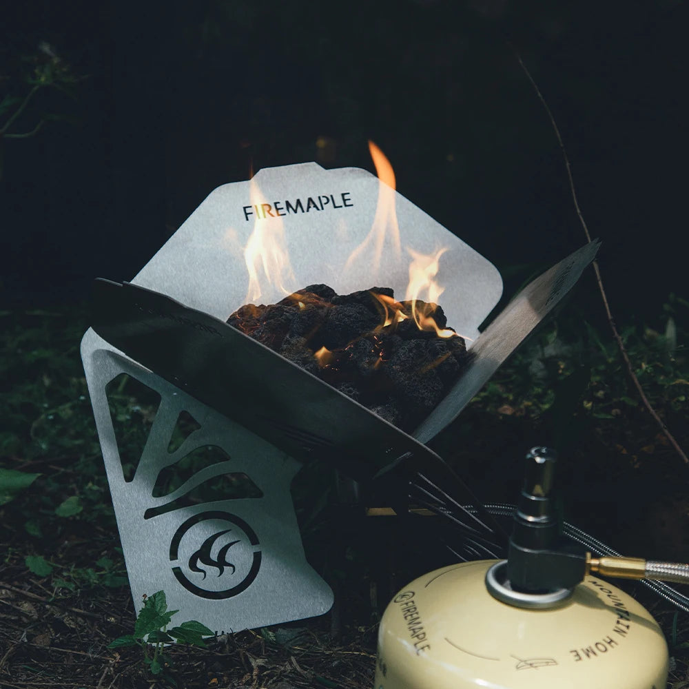 FIRE MAPLE ANTARCTI Gas Fire Pit – Windproof Mini Outdoor Heater for Camping