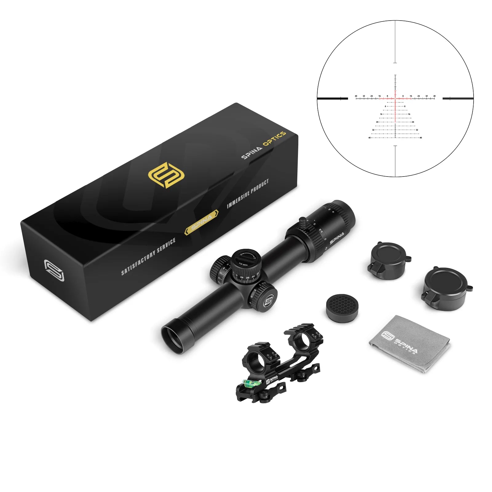 SPINA OPTICS WolfChase 1.2-6x24 LPVO Rifle Scope – FFP/SFP Illuminated Reticle for Hunting