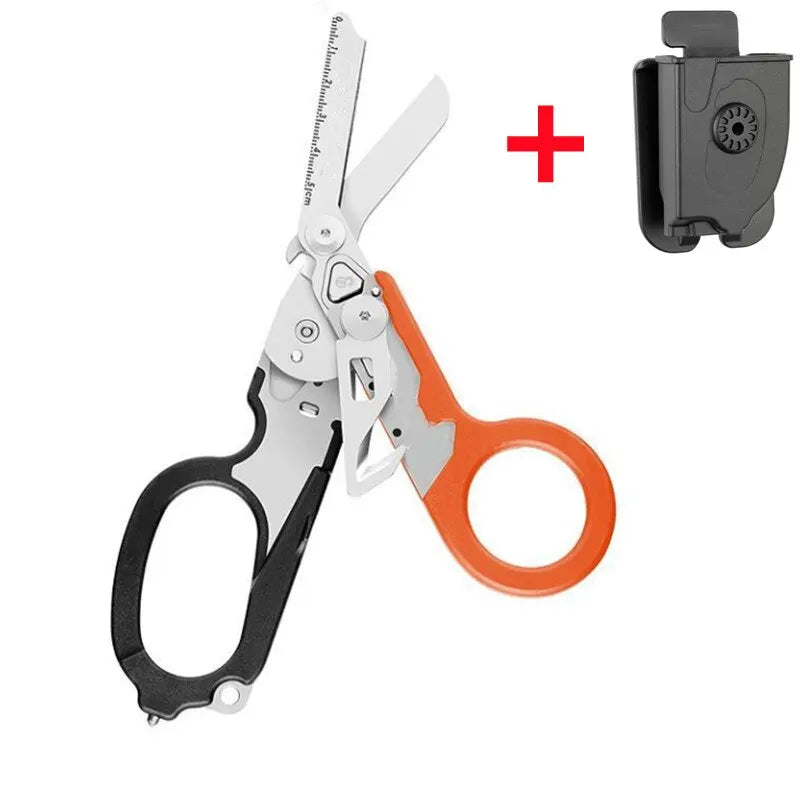 XIAOTREE Multifunction Tactical Folding Scissors for First Aid and Survival