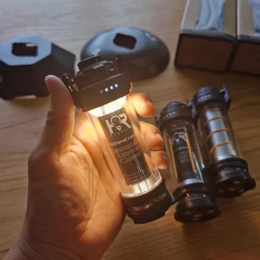 KRC CAMP Outdoor LED Camping Light – Portable Lantern with Tripod & USB Charging