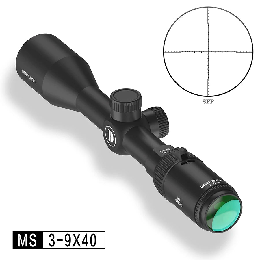 DISCOVERYOPT MS 3-9×40 Spring Riflescope - MOA Reticle Hunting Scope with Lockable Turrets