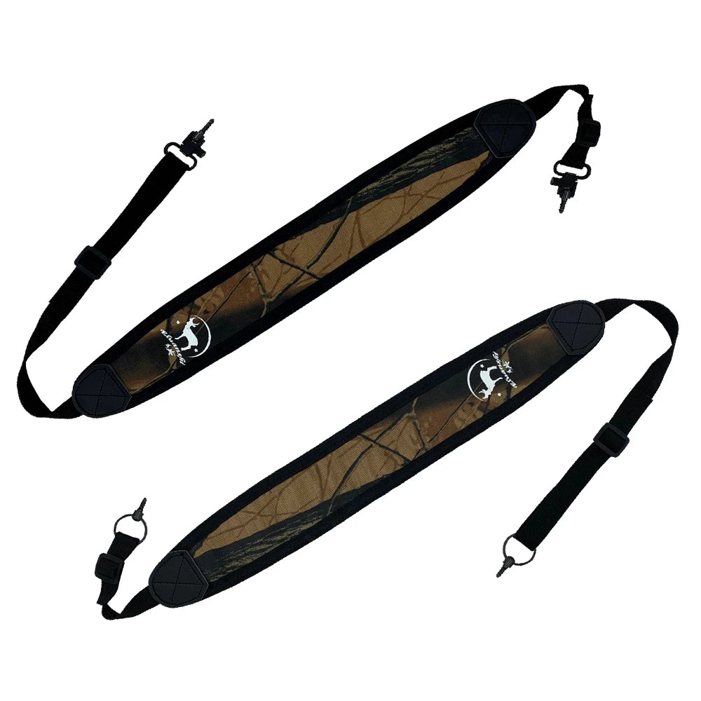 ELUANSHI Hunting Shotgun Sling 2-Point Leather Rifle Strap with Swivel Adapter