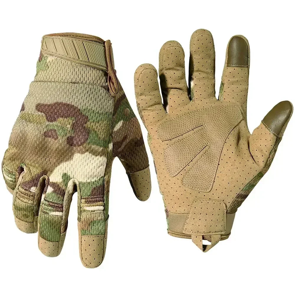 GUMAO Full Finger Tactical Gloves Touch Screen Anti-Slip