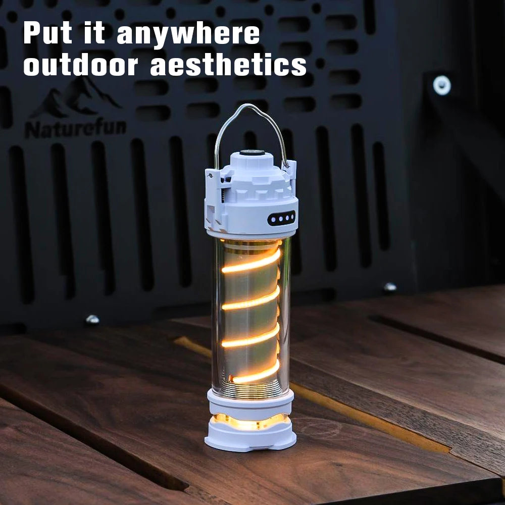 RUNHUI Outdoor LED Camping Light with Tripod – USB Rechargeable Lantern with 5 Modes