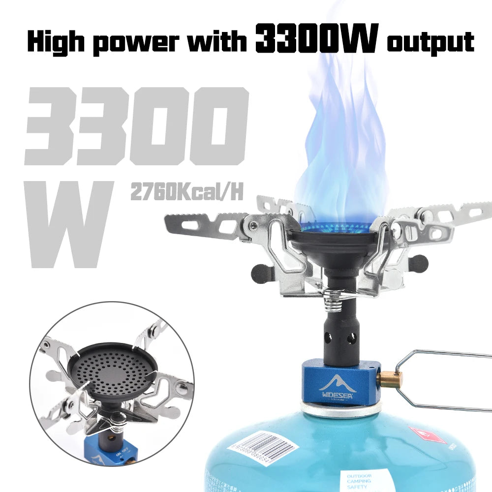 WIDESEA Camping Gas Burner Outdoor Stove – 3300W Portable Cooking Equipment for Camping & Survival