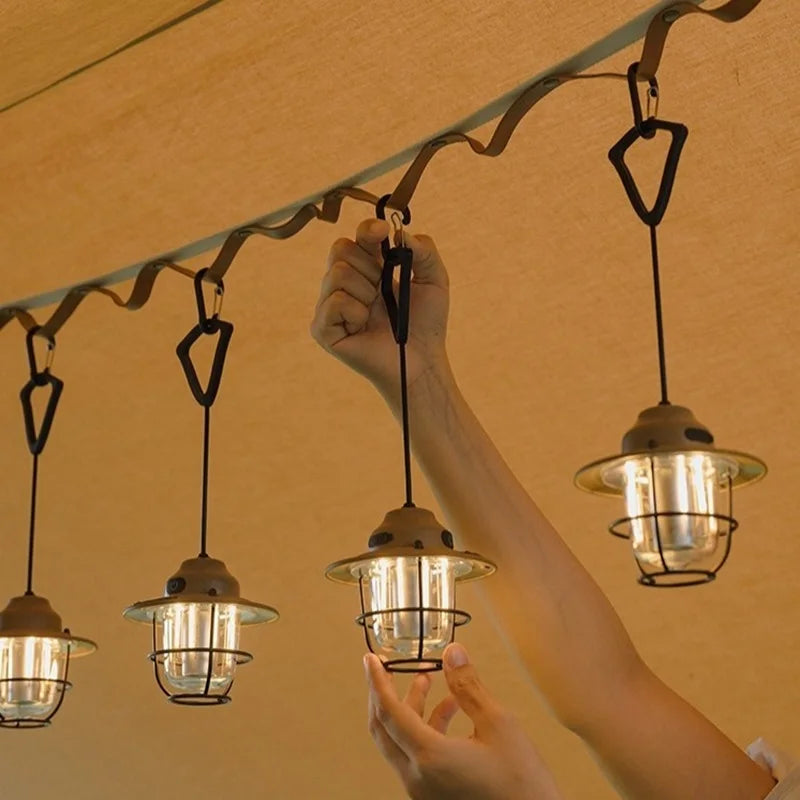 SHINETRIP Outdoor Retro Small Drop Light – USB Rechargeable LED Hanging Lamp for Camping & Tents