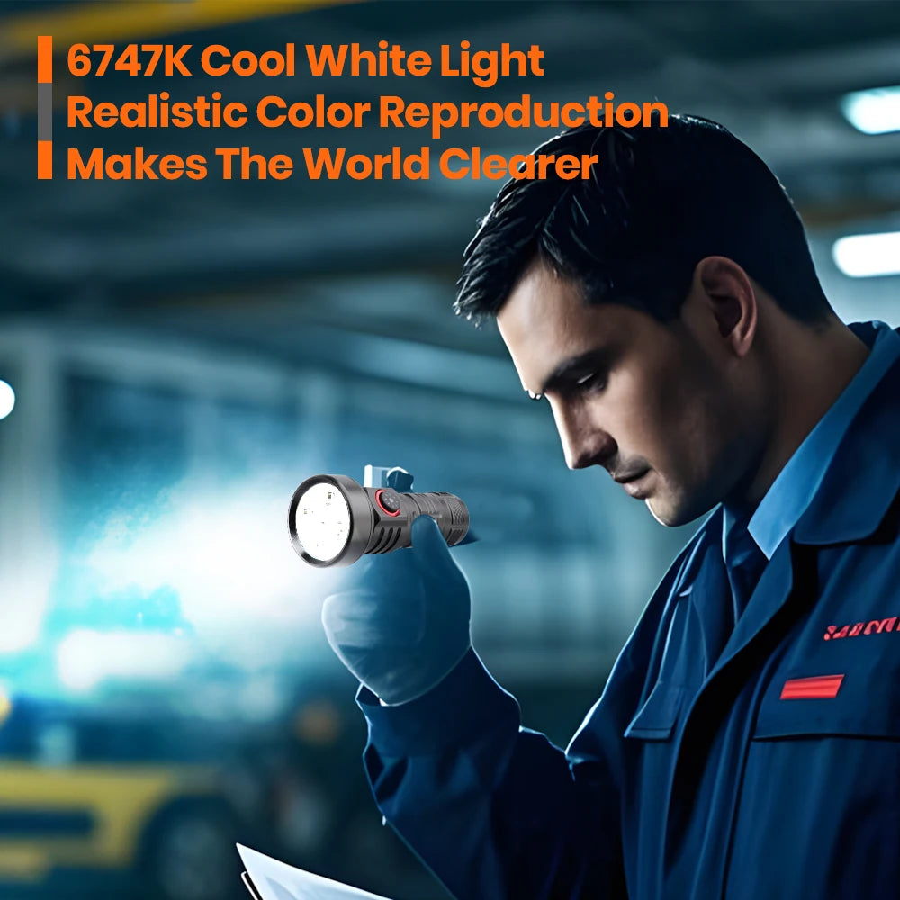 SKYRAY SP20 1500 Lumen LED Flashlight - Rechargeable High Power Torch for NZ Hunting