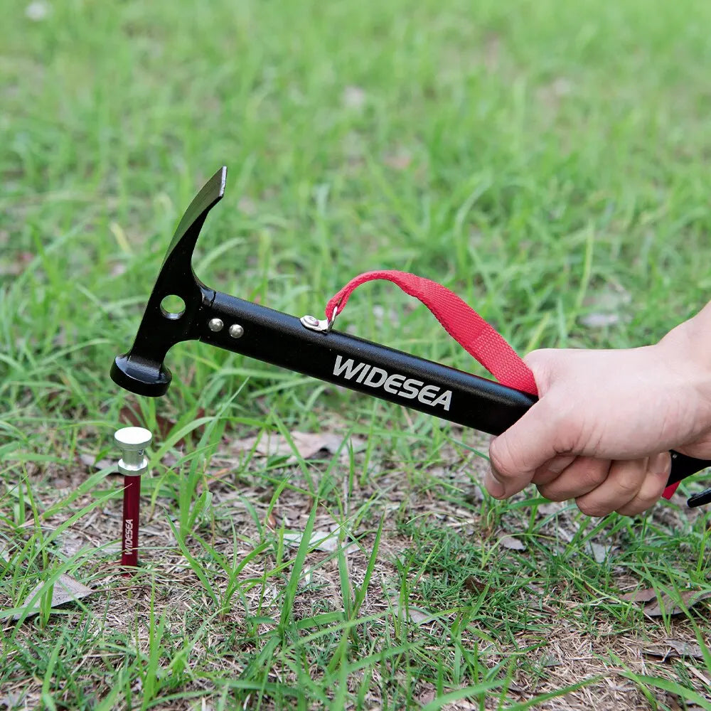 WIDESEA Camping Hammer Stainless Steel Tent Peg Mallet