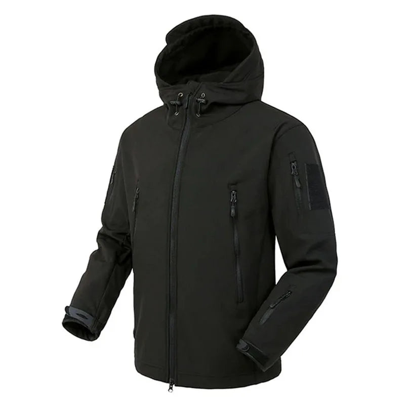 VIKTACTICAL Military Shark Skin Soft Shell Jacket - Tactical Windproof Waterproof Hooded Combat Coat