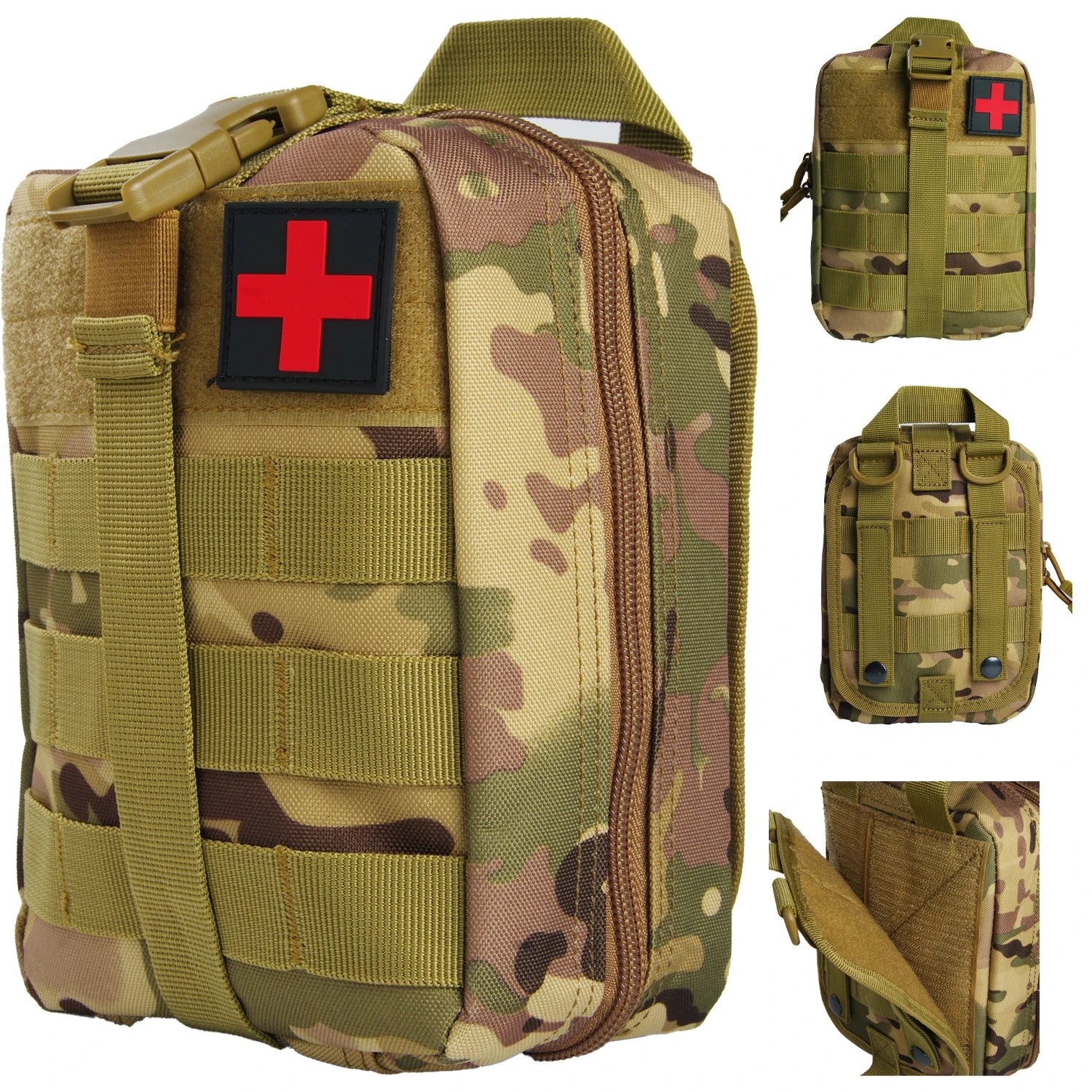 SANKE RESCUE Tactical First Aid Kit with Molle Bag for Emergency and Survival