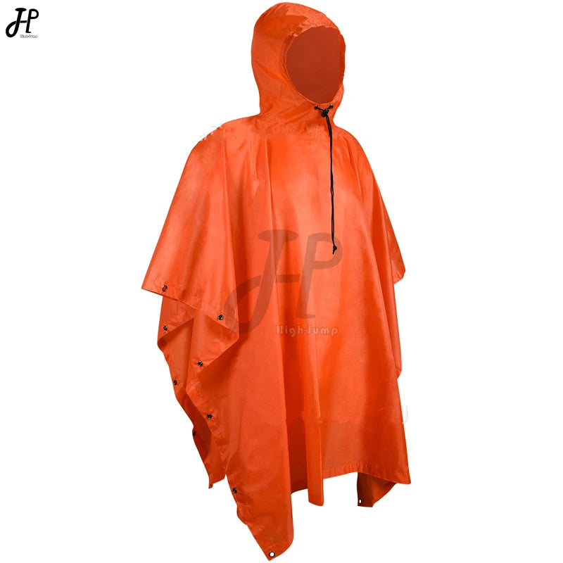 HIGH-JUMP PU Breathable Camouflage Poncho for Hunting and Hiking