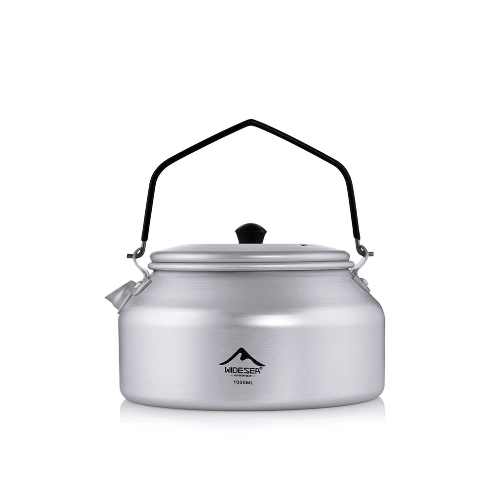 WIDESEA Camping 1L Aluminium Kettle – Lightweight & Portable Outdoor Cookware