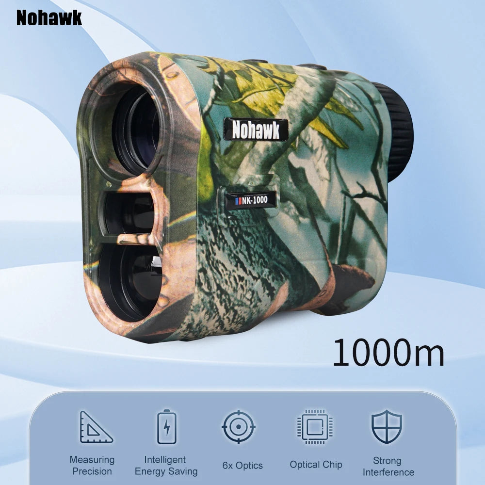 NOHAWK Laser Rangefinder – USB Rechargeable with Slope Compensation for Hunting and Outdoor Adventures