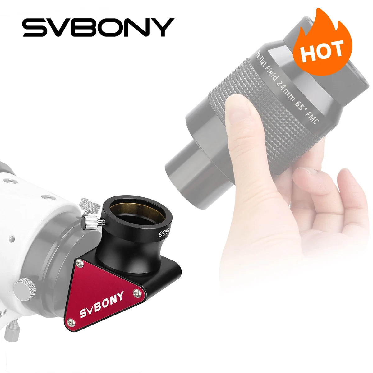 SVBONY SV188P 1.25'' 90° Dielectric Mirror Diagonal 99% Reflectivity