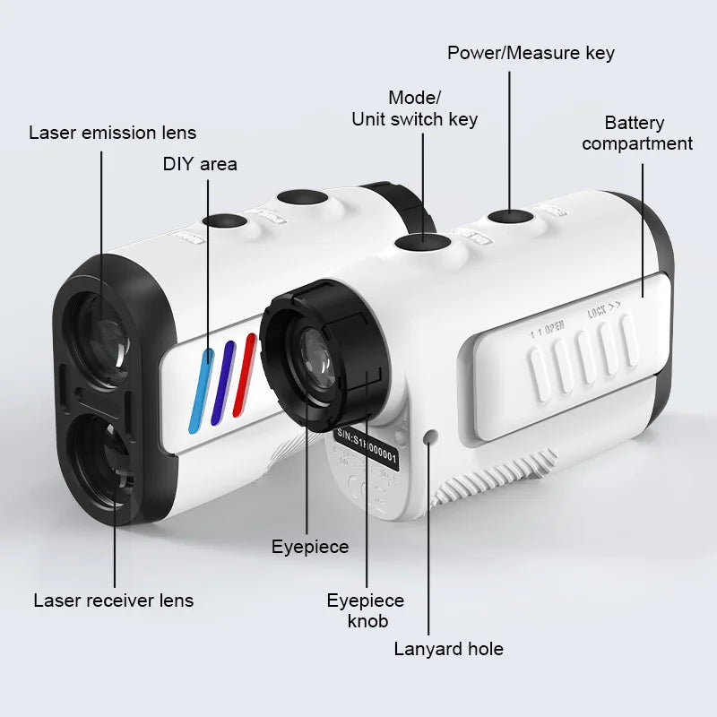 MILESEEY PF2E Laser Rangefinder 600m for Golf & Hunting